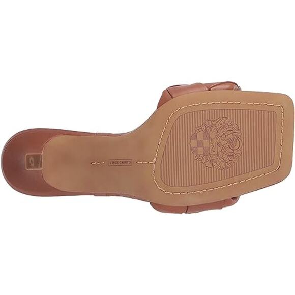 Vince Camuto Brelanie Woven Strap Mule Heels Barn Brown Womens Size 5.5 - Picture 5 of 13